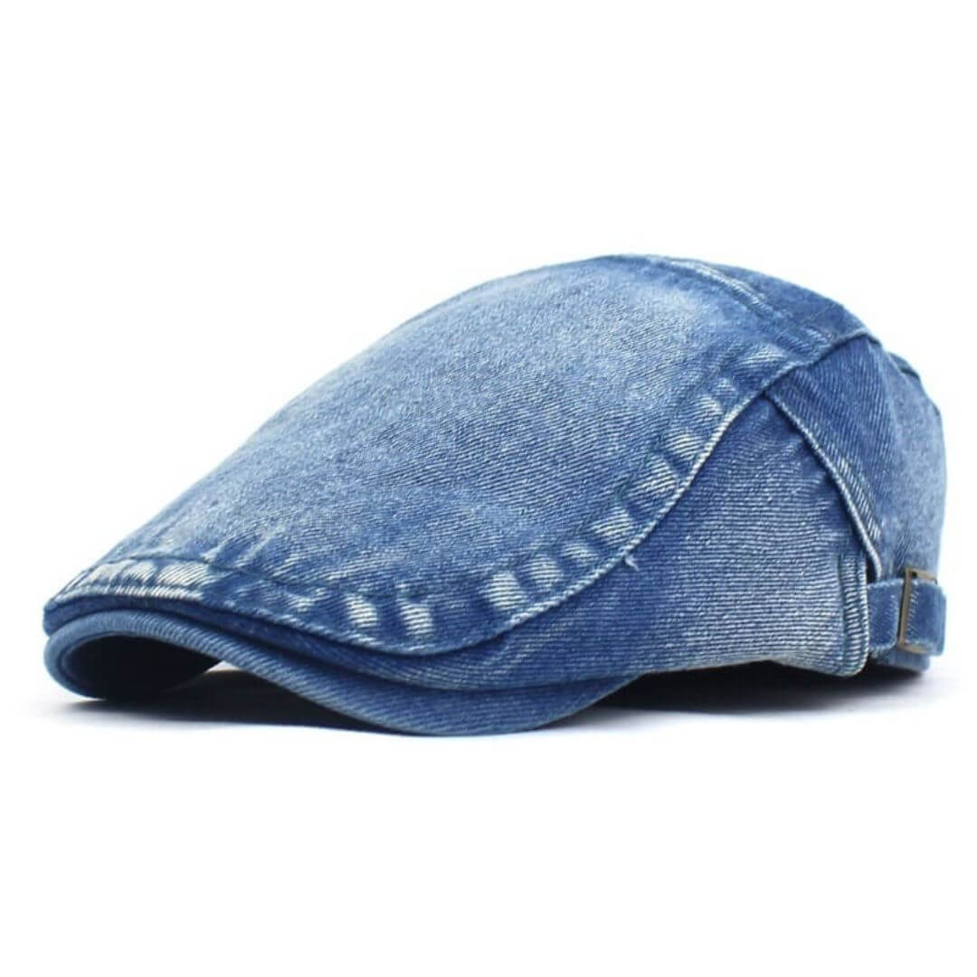 Washed Denim Flat Cap | LOGAN