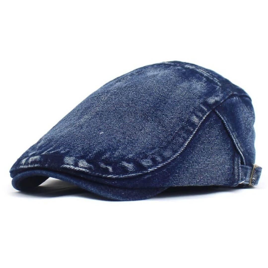 Washed Denim Flat Cap | LOGAN
