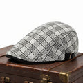 Linen-Cotton Plaid Flat Cap | WELLINGTON