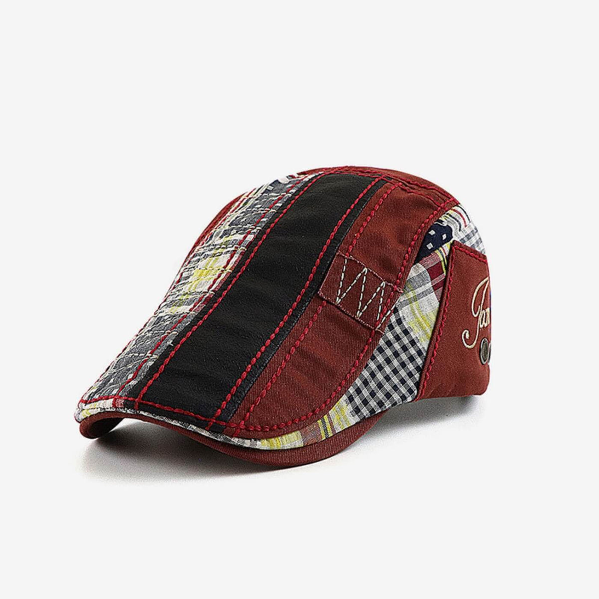 Patchwork Cotton Flat Cap | DELTA