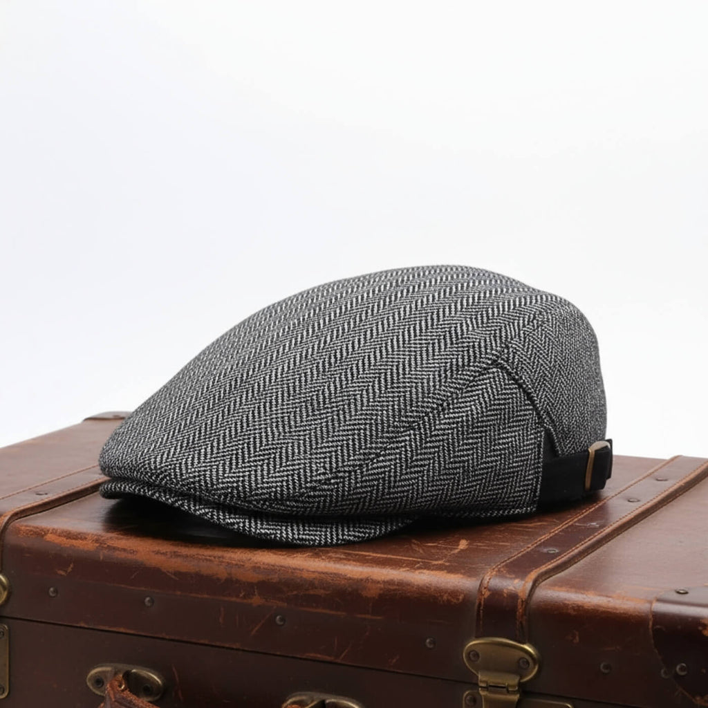 Herringbone Flat Cap | EVANSTON