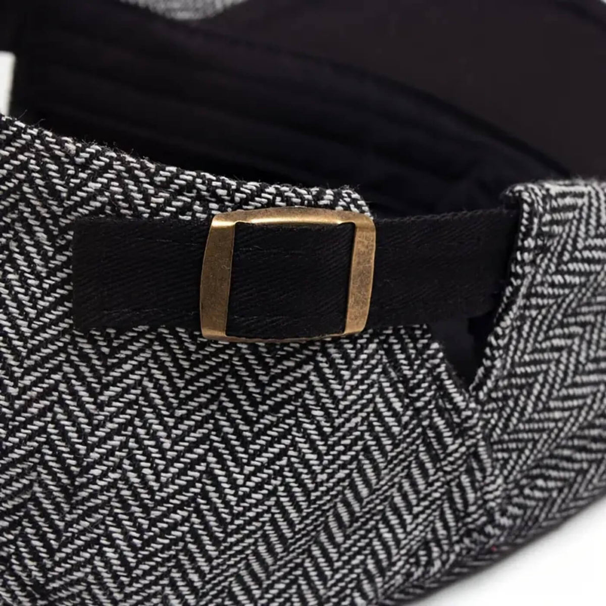 Herringbone Flat Cap | EVANSTON