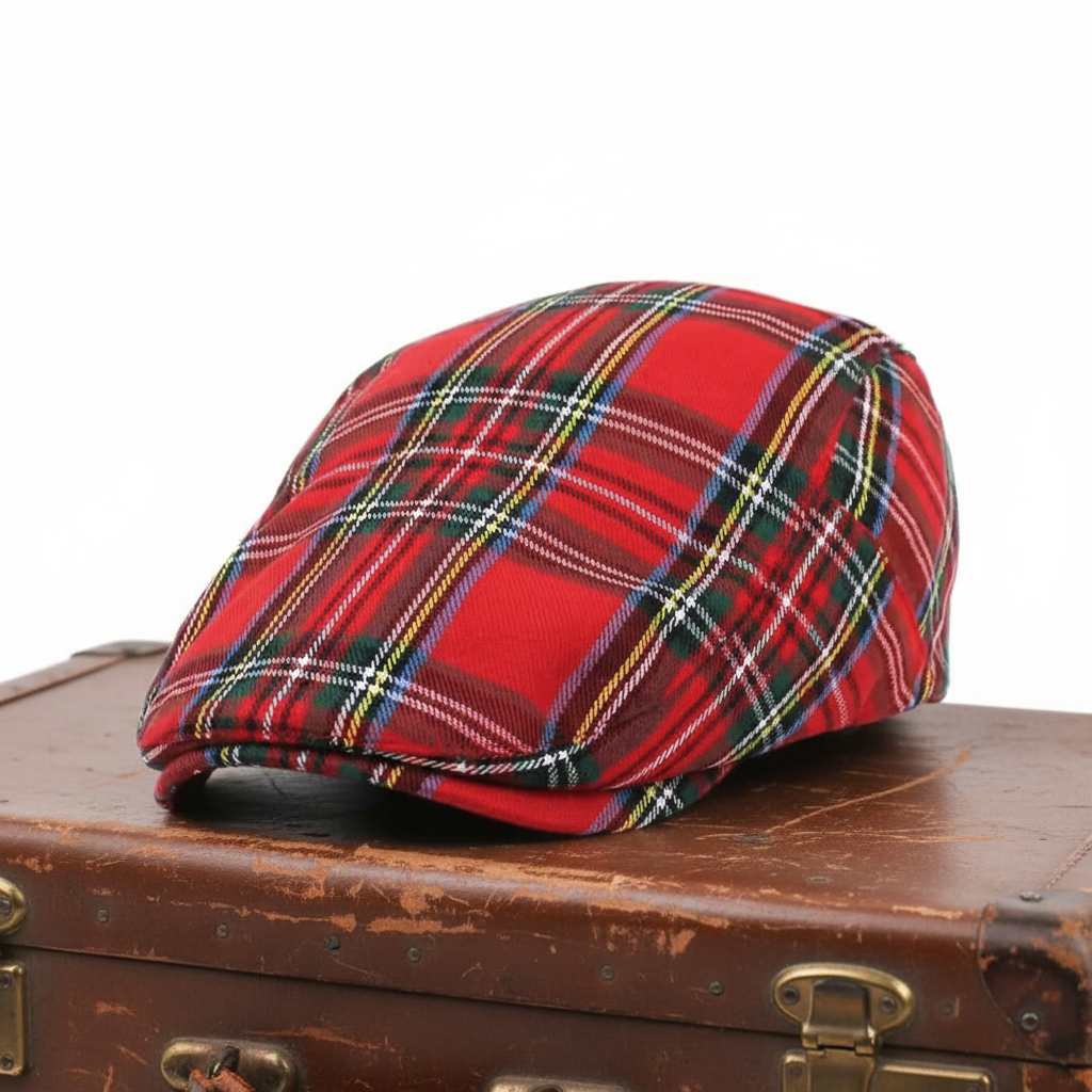 Tartan Cotton Ivy Cap | BOSTON