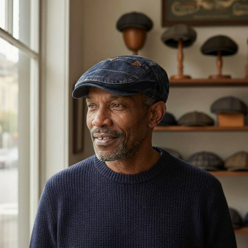 Denim Flat Cap | BARSTOW