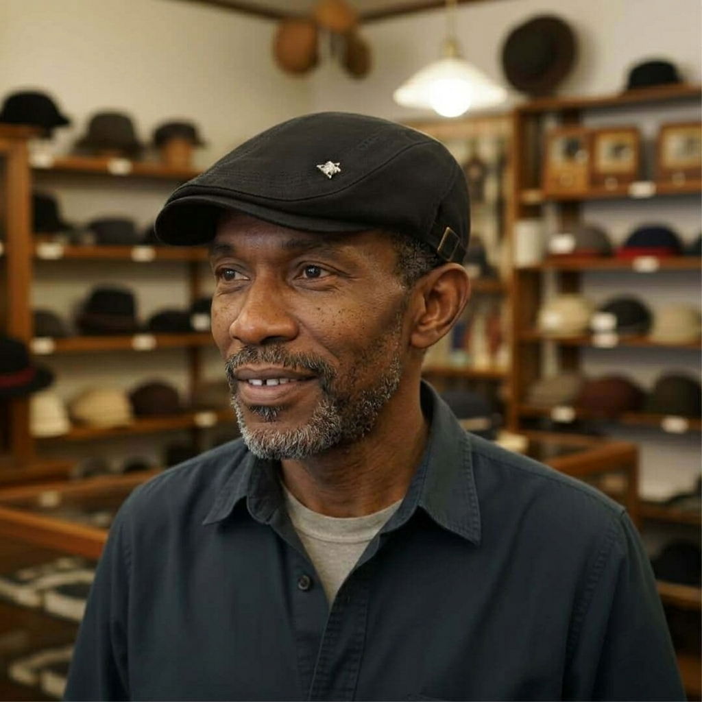 Structured Cotton Flat Cap | MINNEAPOLIS