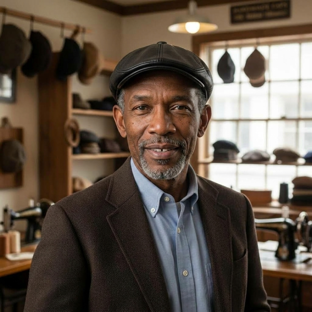 Leather Flat Cap | KALMAR