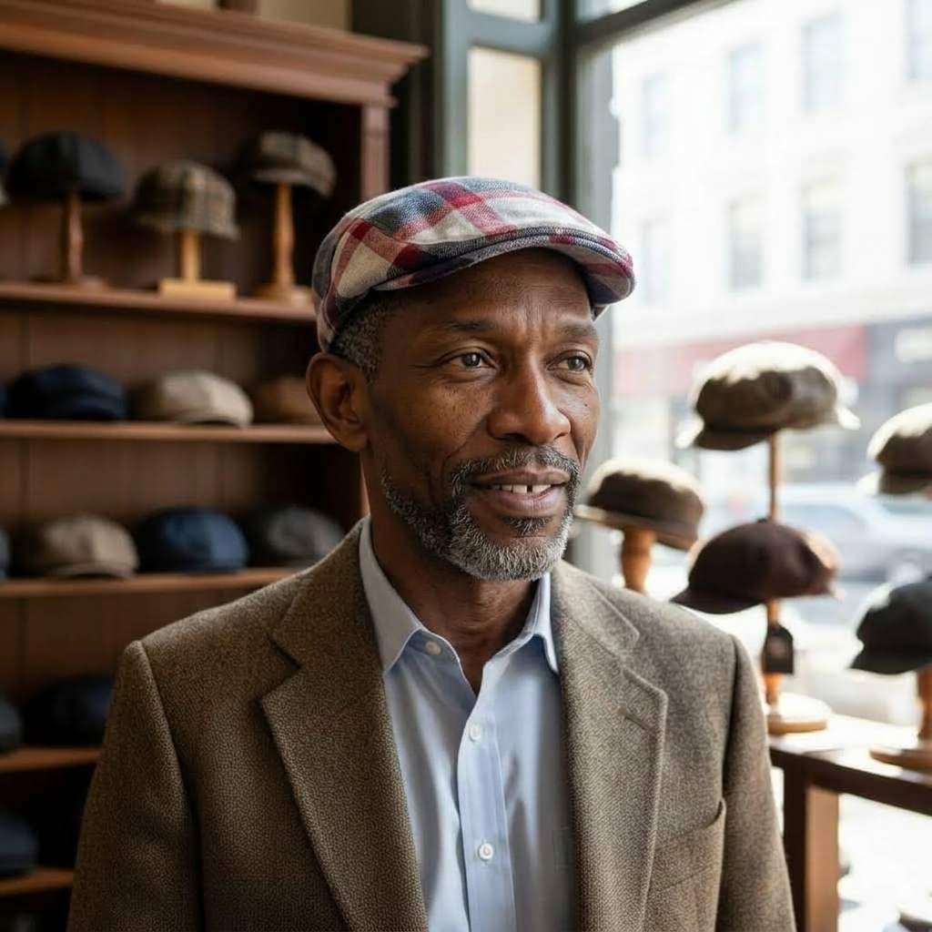 Cotton Patchwork Flat Cap | KANSAS