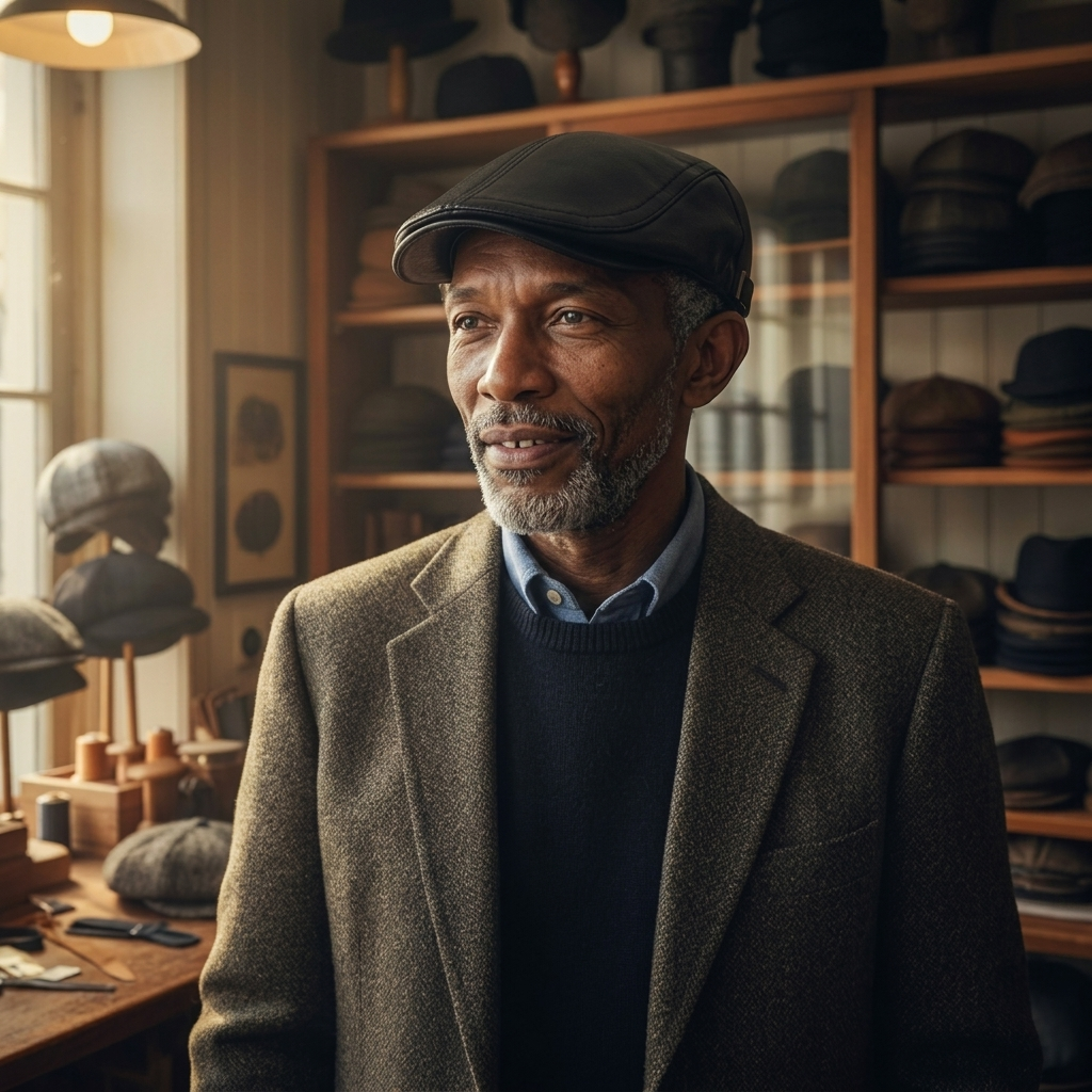 Leather Flat Cap | MONTPELIER