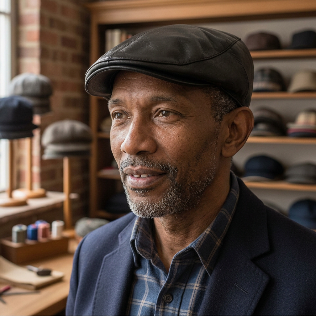 Leather Flat Cap | PATERSON