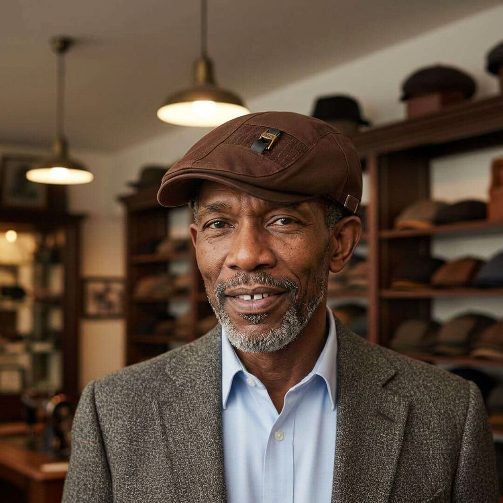Twill Cotton Flat Cap | HARTFORD