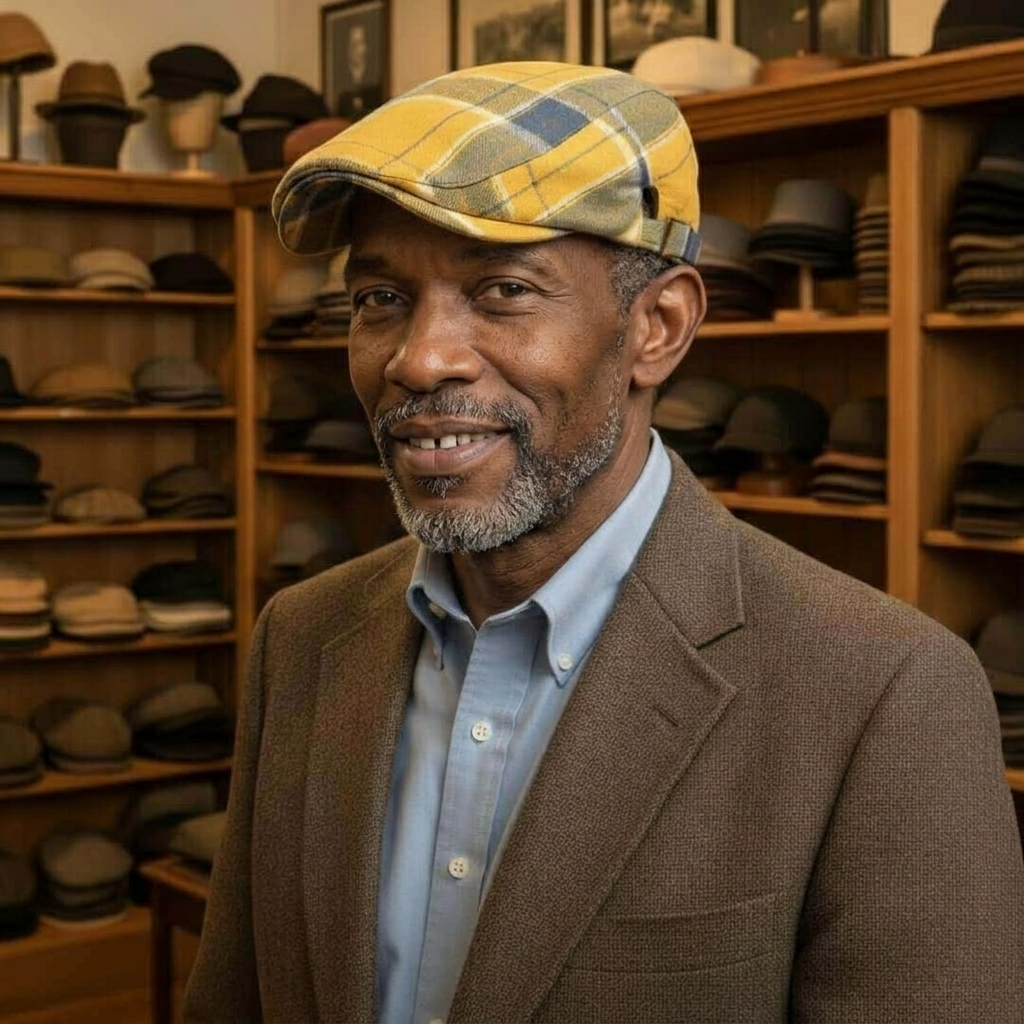 Plaid Cotton Flat Cap | JACKSONVILLE