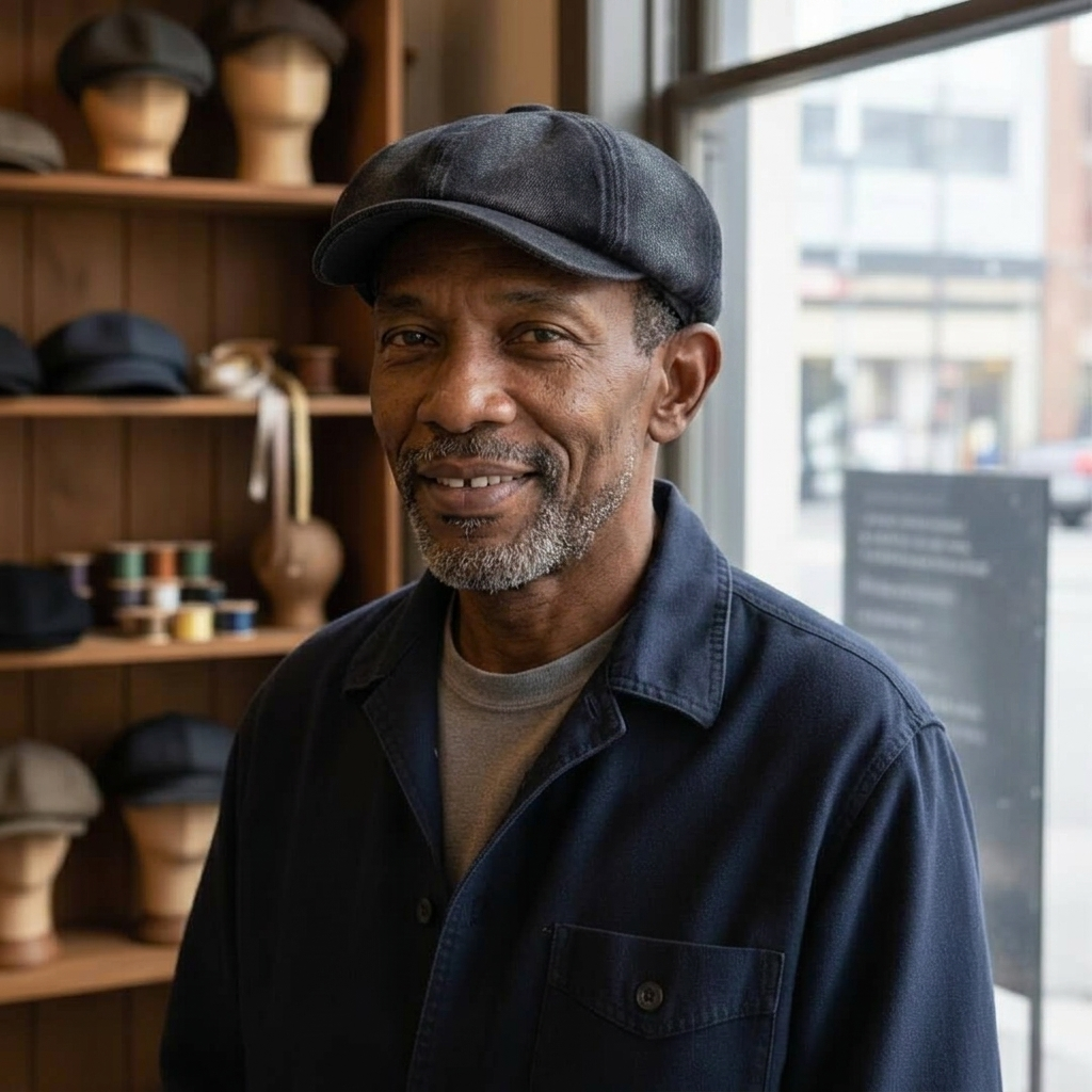 Denim Newsboy Cap | LUCERNE