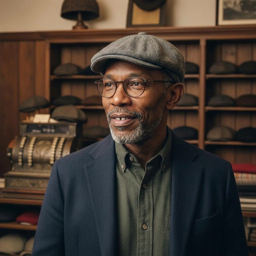 Linen Blend Flat Cap | MUNICH