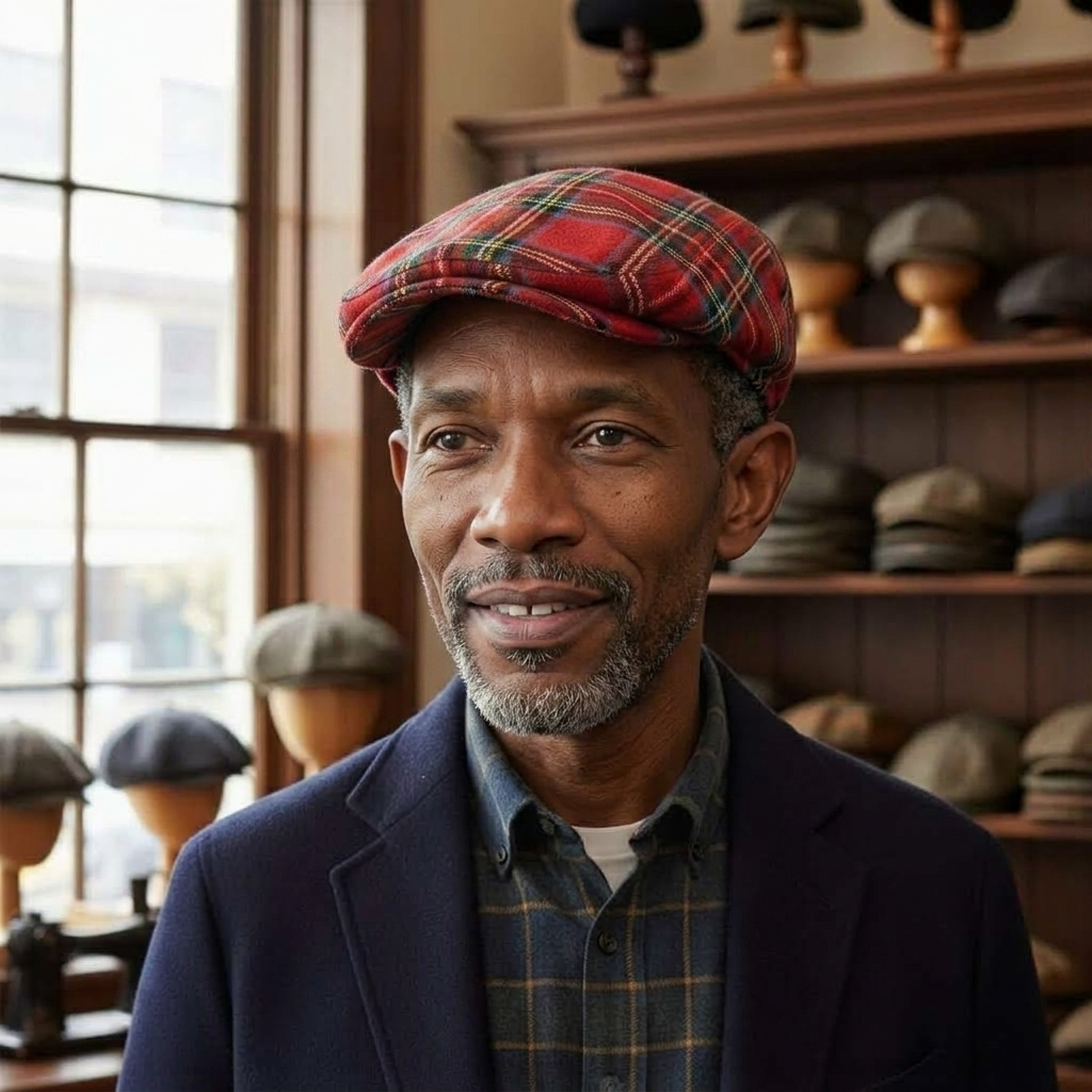 Tartan Cotton Ivy Cap | BOSTON